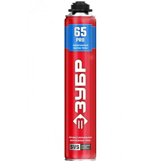 Пена монтажная с увеличенным выходом, пистолетная, всесезонная, 850мл, SVS, PRO 65