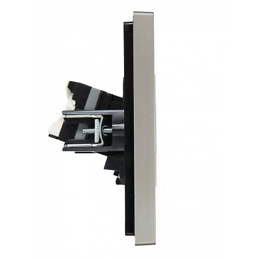 FORTE&PIANO Розетка компьютерная двойная RJ45 кат.5E FP533 сталь IEK