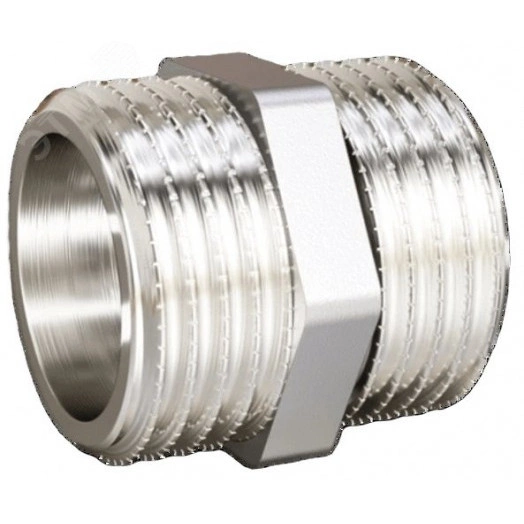 Ниппель 1/2' НР/НР латунь никель