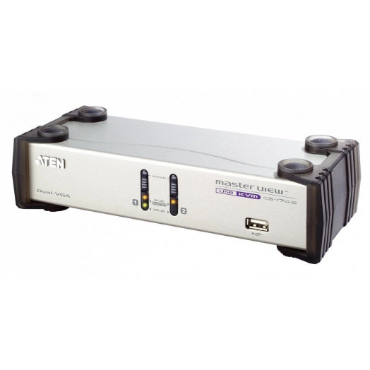 Переключатель KVM настольный, 2 порта, VGA, USB, 2048 x 1536