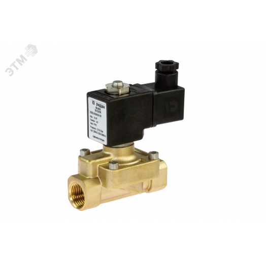 Клапан электромагнитный EV225R, G 1, PTFE, нормально закрытый, 0,5…6 бар, с катушкой 230В, 50/60 Гц