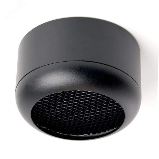 Светильник ДПО-12w GX53 без лампы черный с антибликовой сеточкой