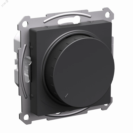 ATLASDESIGN СВЕТОРЕГУЛЯТОР (диммер) повор-нажим, LED, RC, 400Вт, мех., БАЗАЛЬТ