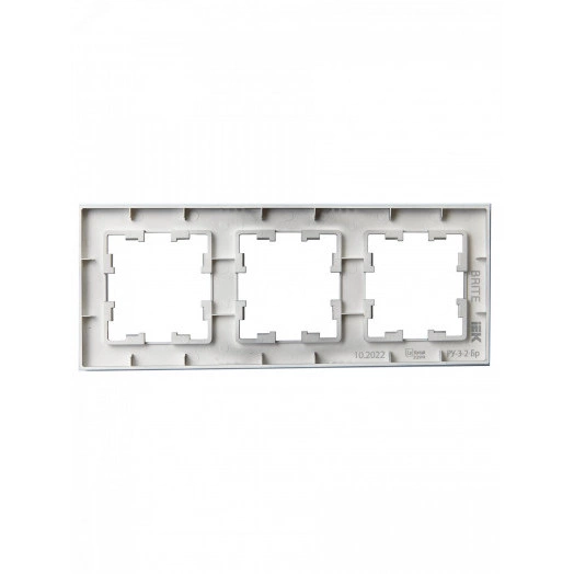 BRITE Рамка 3 поста РУ-3-2-Бр стекло маренго матовый IEK