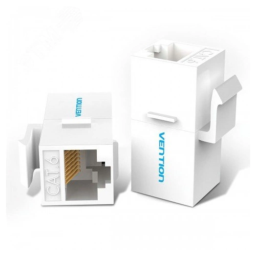 Адаптер соединитель RJ45 F на RJ45 F 8p8c кат. 6, белый