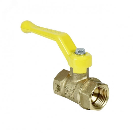 Кран шаровой для газа 11Б27фтМ 1 1/2' ВР латунный ручка рычаг