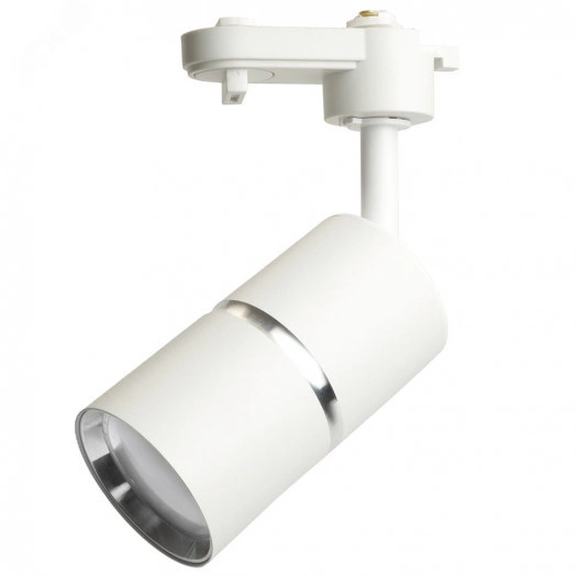 Светильник трековый на шинопровод ДПО GU10 без лампы IP40 белый серебро