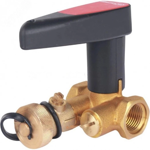 Клапан ручной запорный с дренажем резьбовой DN 025 PN 25 Kvs=7,4 м3/ч