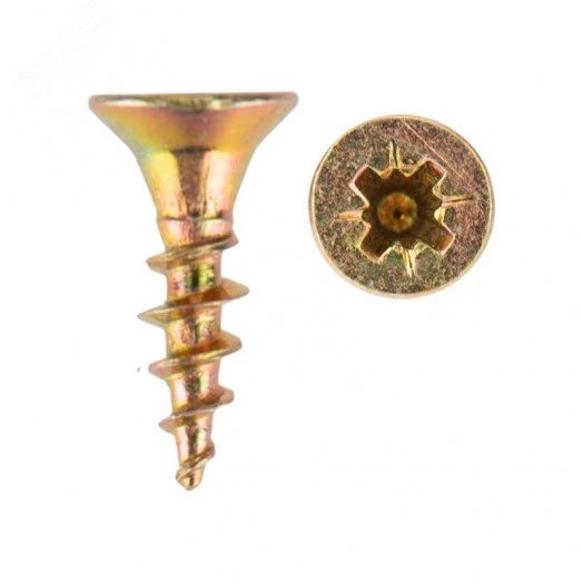 Саморез универсальный 4х16, желтый цинк, пакет (1000 шт/уп)