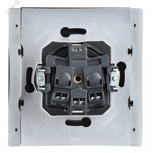 FORTE&PIANO Розетка 1-местная с заземлением с защитными шторками и крышкой винтовое крепление 16А IP44 FP521 сталь IEK