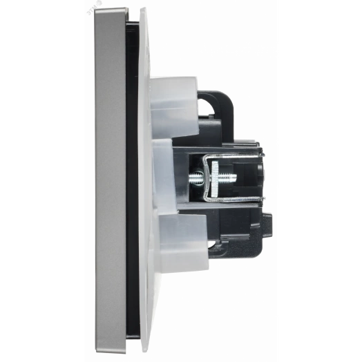 FORTE&PIANO Розетка 1-местная с заземлением с защитными шторками и крышкой винтовое крепление 16А IP44 FP521 сталь IEK