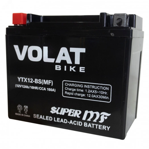 Аккумулятор мото 12Ah Volat YTX12-BS(MF) L+
