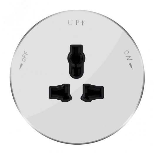 MultiTrack Розетка универс. круглая 13А/250В Белый