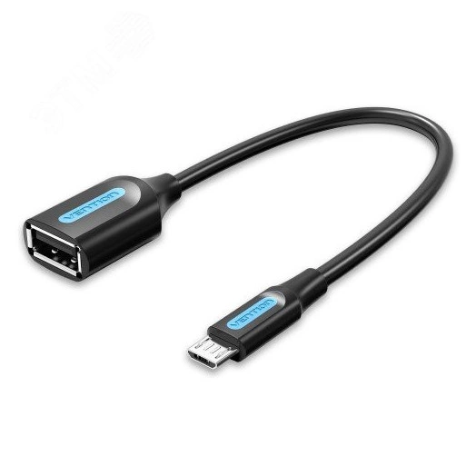 Адаптер переходник OTG USB 2.0 AF на micro B 5 pin, 0.15 м.