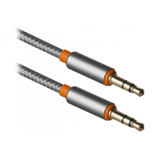 Аудио кабель Jack М 3.5 мм на Jack М 3.5 мм, 1.2 м., серый