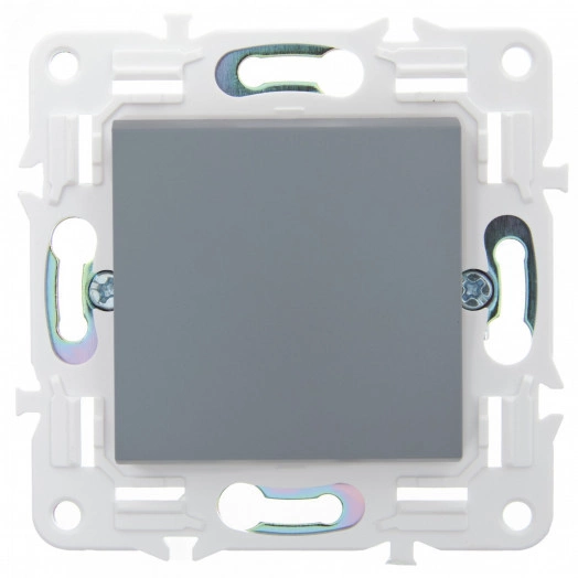 SKANDY Выключатель 1-клавишный кнопочный 10А SK-V14Gr серый IEK