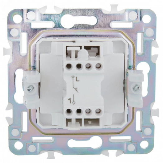 SKANDY Выключатель 1-клавишный кнопочный 10А SK-V14Gr серый IEK