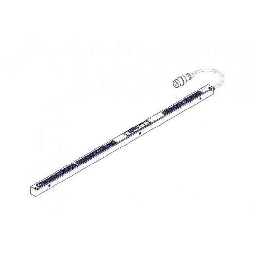 Блок распределения питания Uniprom. управляемый. 0U. 400В. 3Ф. 16A. 36xC13 6xC19. 3м кабель. IEC309