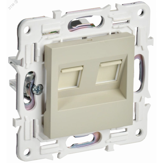 SKANDY Розетка компьютерная двойная RJ45 кат.6 SK-K04B бежевый IEK