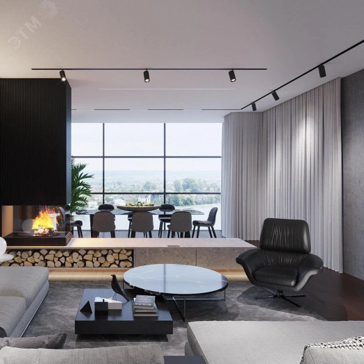 Светильник светодиодный трековый на шинопровод ДПО-30w 4000К 2700Лм белый