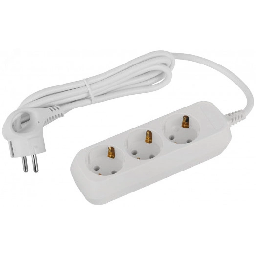 Удлинитель электрический 3 розетки с заземлением 1,5м ПВС 3x1мм2 UDL-16-315-E Greenline ЭРА