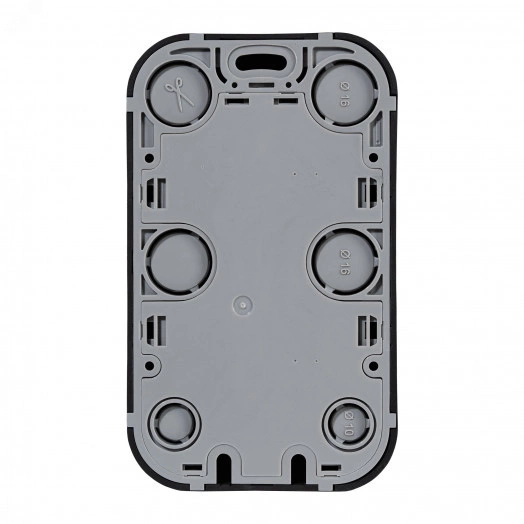 Розеточный блок двойной (розетка двойная) с       заземлением -Legrand Quteo - с предварительным    подключением со шторками IP20 16А 250В винтовые   зажимы накладной монтаж - чёрный матовый