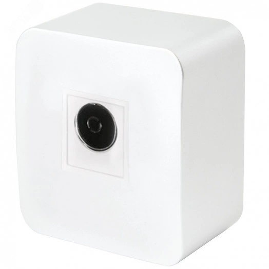 Розетка телевизионная 75 Ом 5-862МГц серия София белый STEKKER