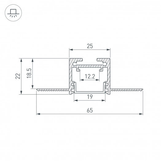 Профиль SL-LINIA20-FANTOM-2500 WHITE (Arlight, Алюминий)