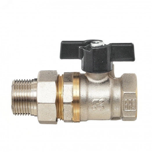 Кран шаровой американка 1' А31/1 НГ прямой бабочка никель PN40