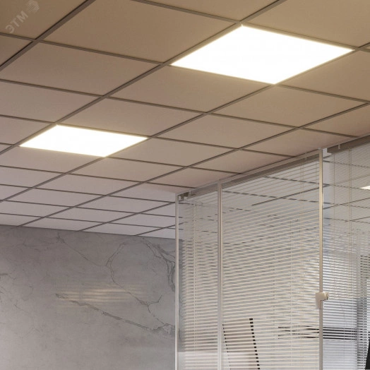 Светильник светодиодный ДВО 35 Вт 4200 лм 4000К 220-240В IP40 595х595х50мм Сталь опал CRI>90Ra (дл яшкол) MiR Gauss