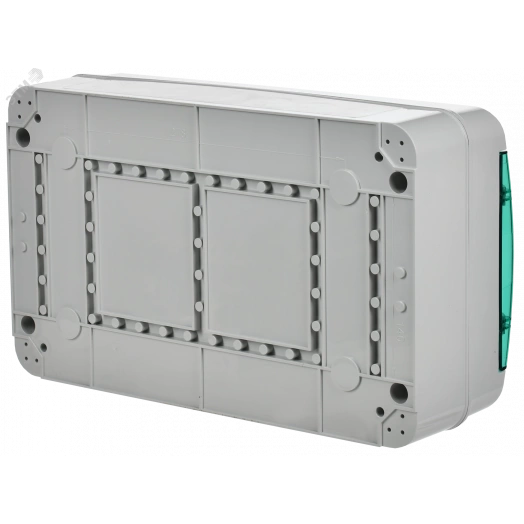 Корпус пластиковый навесной на 18 модулей КМПн-18 IP65 TEKFOR зеленая прозрачная дверь