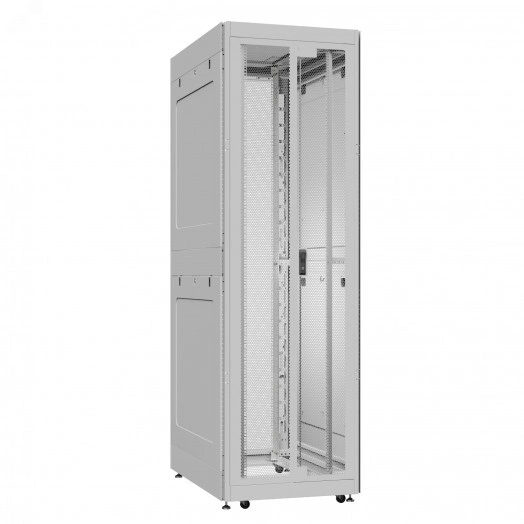 Шкаф серверный 42U 800х1200 передняя дверь: двустворчатая перфорированная IP20. задняя дверь: двустворчатая глухой металл IP51. боковые панели: глухой металл. цвет: серый RAL7035 
