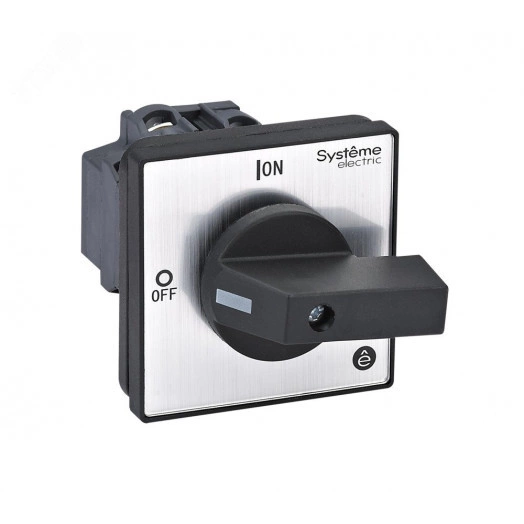 ВЫКЛЮЧАТЕЛЬ-РАЗЪЕДИНИТЕЛЬ 3P 20A С ЧЁРНОЙ РУКОЯТКОЙ НА ДВЕРЦУ 4 ВИНТАМИ