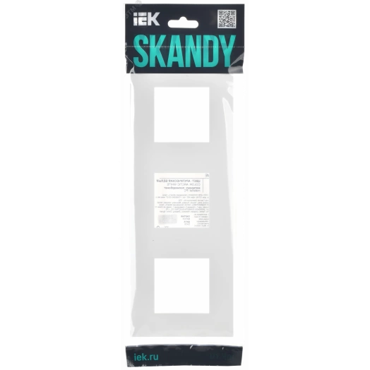 SKANDY Рамка 3-местная SK-F03W арктический белый IEK