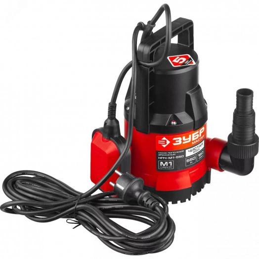 Насос дренажный погружной для чистой воды НПЧ-М1-550 ЗУБР, 550 Вт