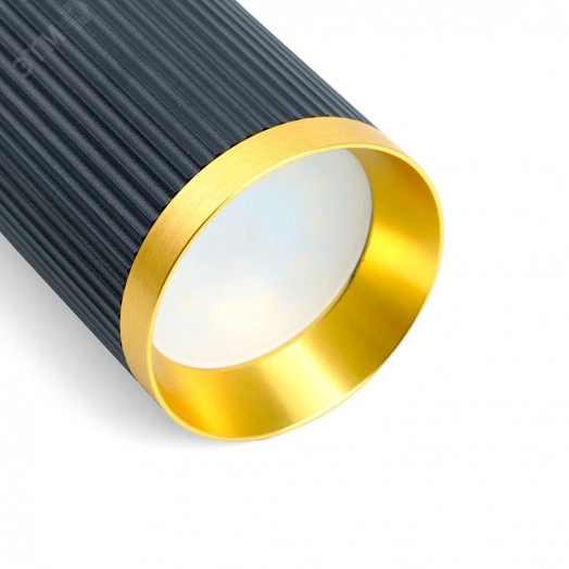 Светильник ДСО GU10 без лампы на подвесе черный античное золото