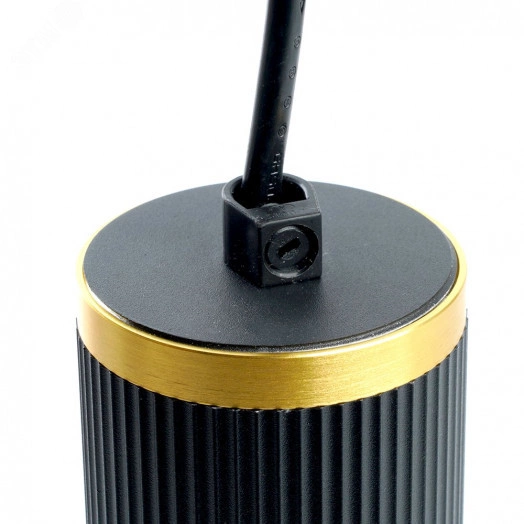 Светильник ДСО GU10 без лампы на подвесе черный античное золото