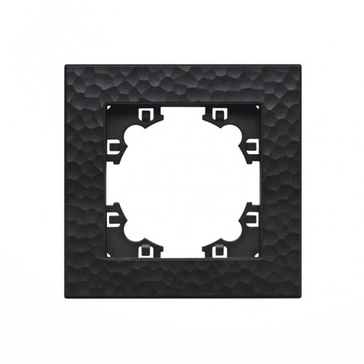 Рамка фактурная 1 пост UNIVersal Афина графит (еврослот)