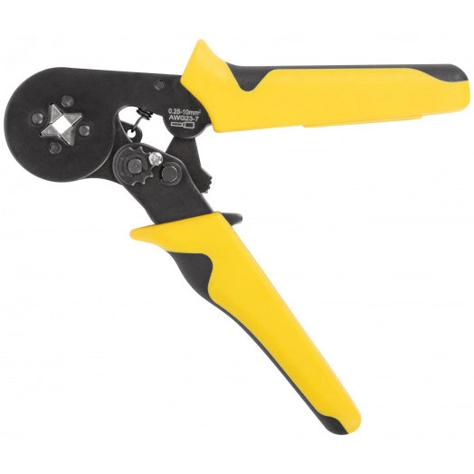 Пресс-клещи для обжима втулочных наконечников 0,25-10 мм, прорезиненные ручки 175 мм