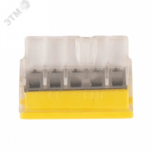 Клеммы монтажные PTC-5P 2273-245 450V 32A 0,14-4.0mm2 , 5 отверстий,  прозрачные, с пастой ,/ 50 шт.