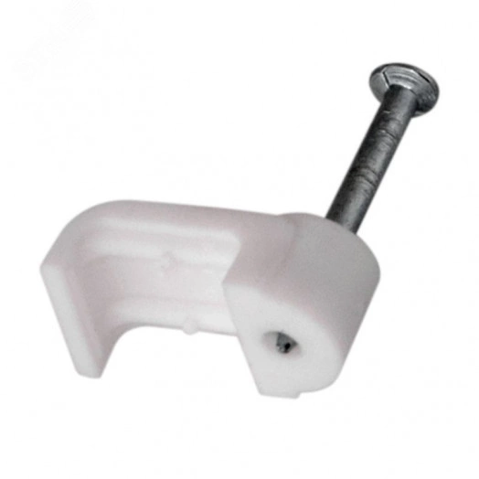 Крепеж кабеля плоский 10х3 мм, белый (50 шт/уп)