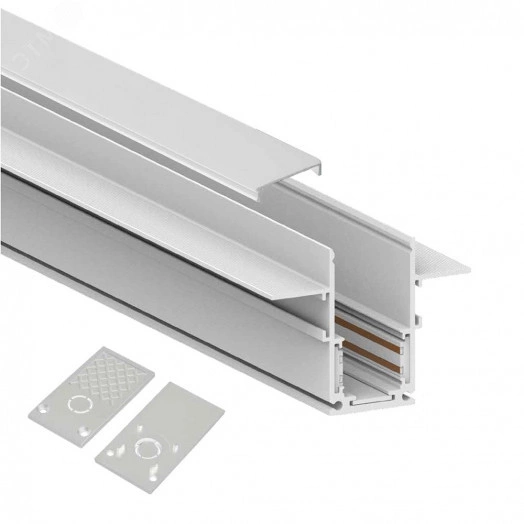 Шинопровод встраиваемый для низковольтных трековых светильников 1м белый