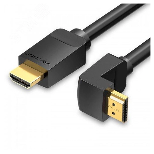 Кабель HDMI High speed v2.0 with Ethernet 19M на 19M, угол 270 гр., 3 м.