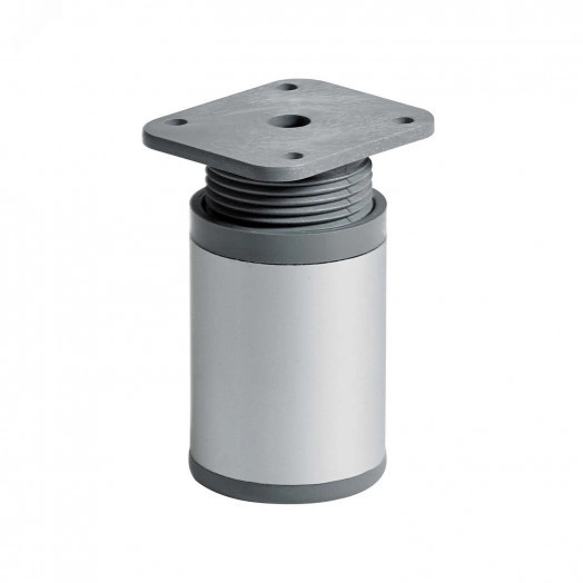 Ножка алюм.круглая, регулир.сверху, D40х60 мм, мат.хром - накл. Tech-Krep