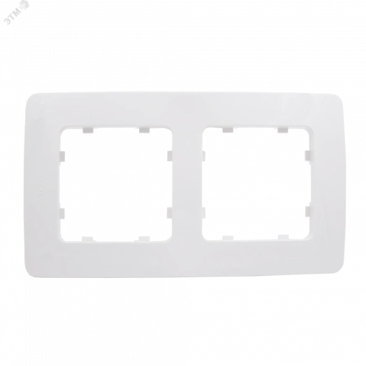 Рамка двухместная, скрытой установки, цвет белый