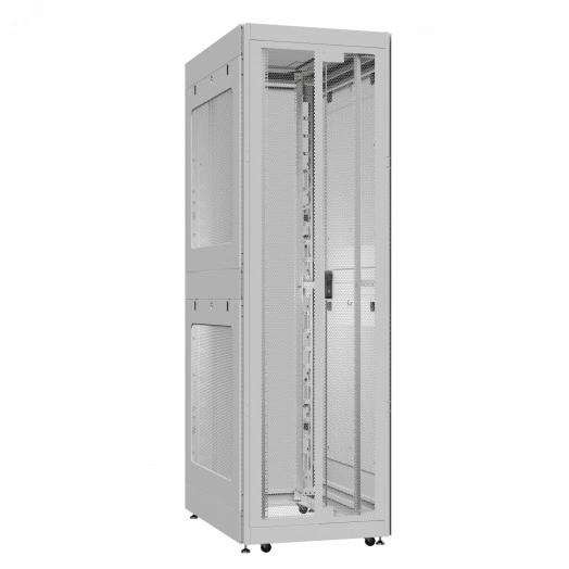 Шкаф серверный 42U 800х1000 передняя дверь: двустворчатая перфорированная IP20. задняя дверь: одностворчатая перфорированная IP20. боковые панели: перфорированные. цвет: серый RAL7035 