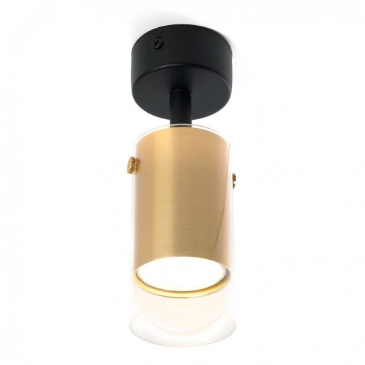 Светильник ДБО GU10 без лампы наклонный золото черный