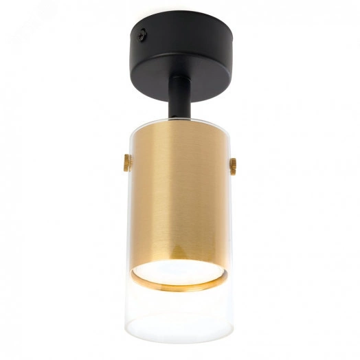 Светильник ДБО GU10 без лампы наклонный золото черный