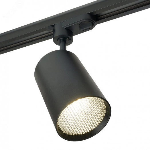 Светильник светодиодный трековый на шинопровод ДПО-18w 4000К 1440Лм черный с антибликовой решеткой