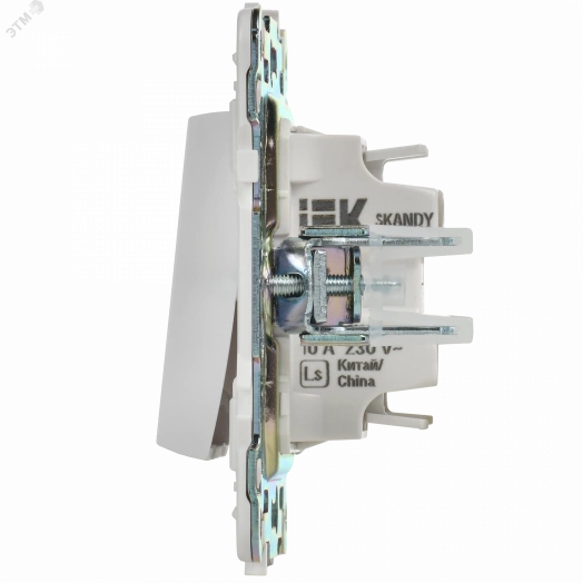 SKANDY Выключатель 1-клавишный кнопочный 10А SK-V14W арктический белый IEK